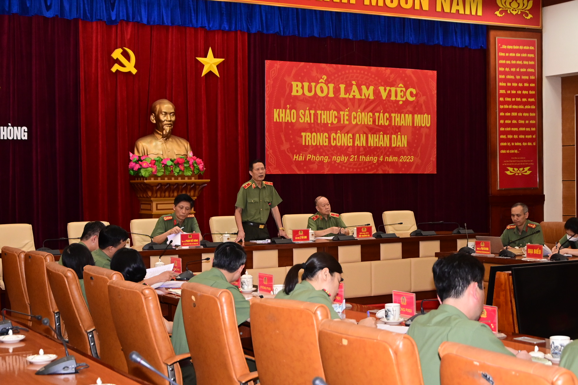 Học viện chính trị Công an nhân dân: Khảo sát thực tế về công tác tham mưu